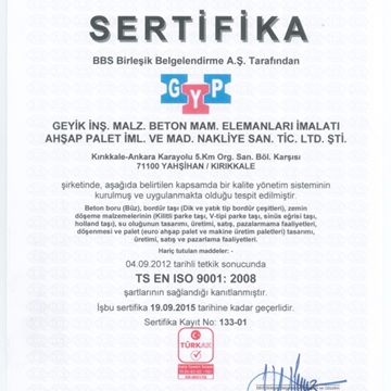 TS EN ISO 9001-2008